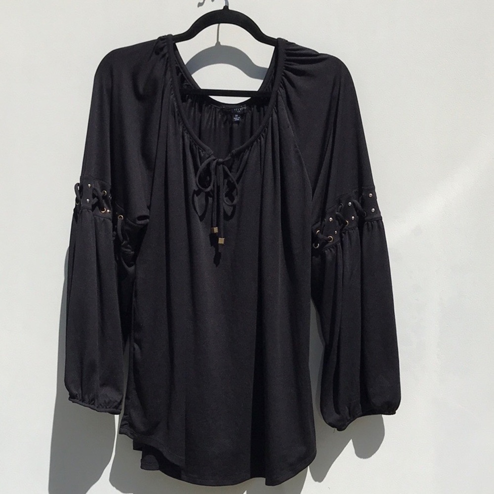 Signature Studio Blouse (2X) Dark Black